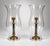 Pair of 1940’s Brass and Marble French Hurricane Lamps For Sale - Image 4 of 4