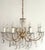 Mid-Century Modern Brass and Lead Crystal 8-Light Chandelier, 1960s For Sale - Image 3 of 15