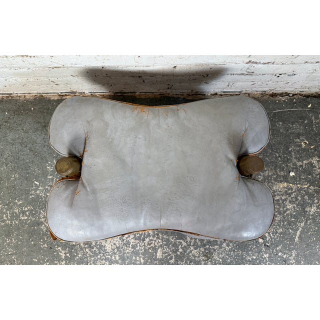 Mid 20th Century Vintage Camel Saddle Footstool For Sale - Image 5 of 10