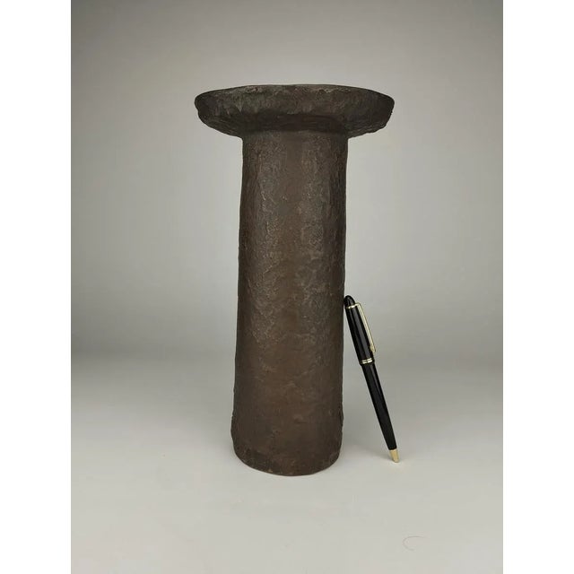 Brutalist Bronze Candlestick by Konrad Kurz For Sale - Image 9 of 10