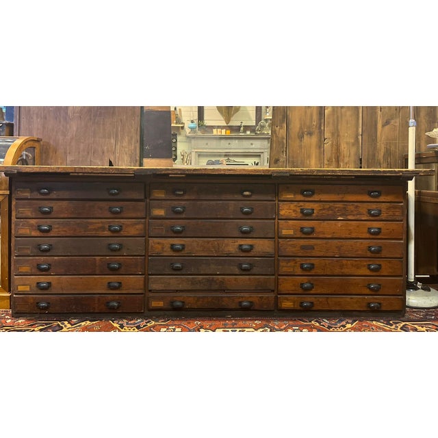 Vintage Typographers Wooden Counter For Sale - Image 14 of 14