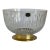 Atlantis Portugal Full Lead Crystal Centerpiece Bowl With 24k Gold Plated Base For Sale