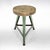 Vintage industrial tripod stool, made of steel and wood. Saved from a factory in former Czechoslovakia. The diameter of...