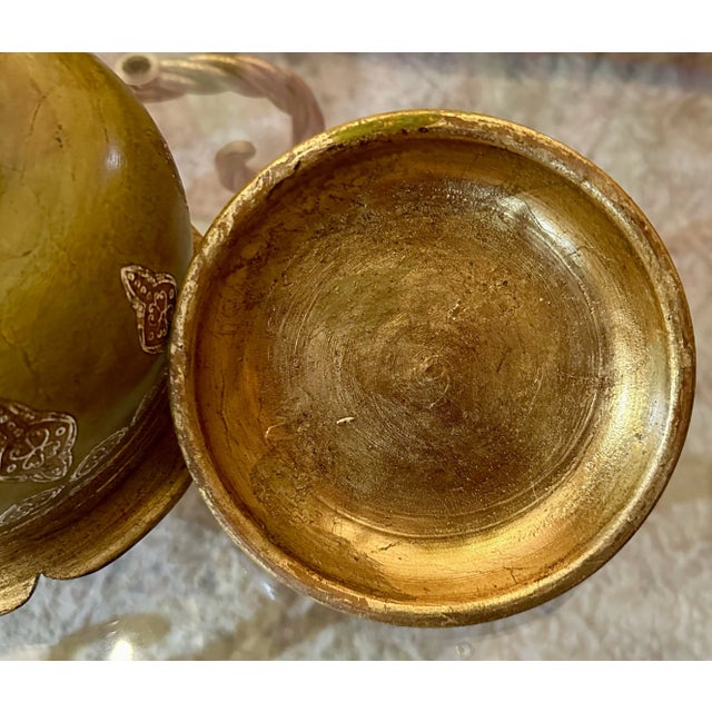 Vintage Florentine Terre Cotta Lidded Dish For Sale - Image 4 of 5