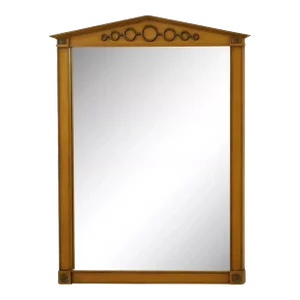 Vintage Toscana Dixon Powdermaker French Regency Style Pecan Wood Wall Mirror