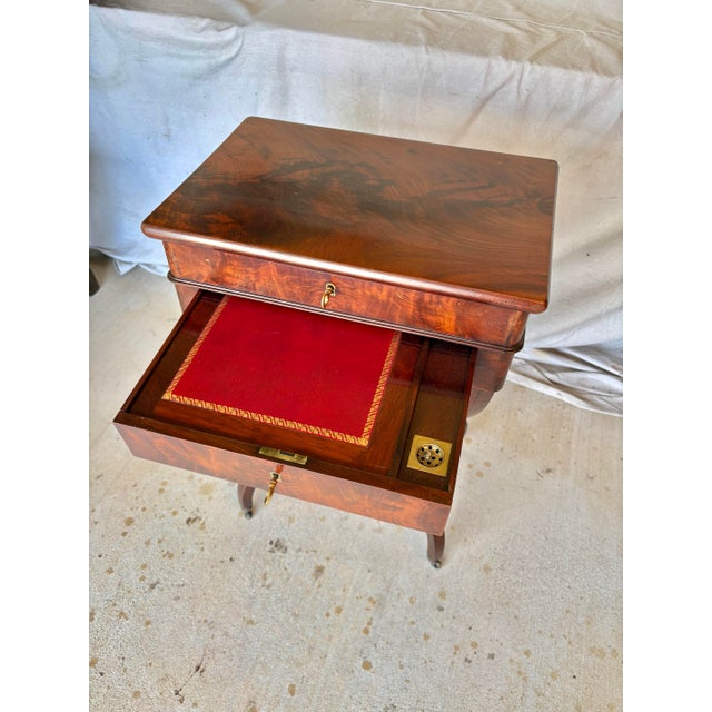 19th Century French Walnut Writing Work Table For Sale - Image 4 of 13
