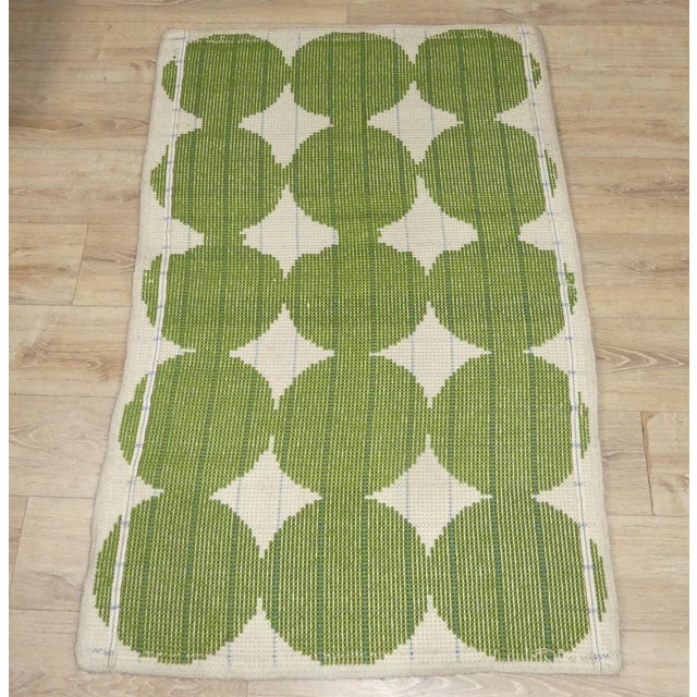 1970s Small Wool Rug, 1970s For Sale - Image 5 of 7