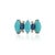 VR Jewels 18k White Gold 3.31ct Turquoise, Blue Sapphire & Diamond Georgian Revival Ring Size 6.5 For Sale - Image 4 of 17