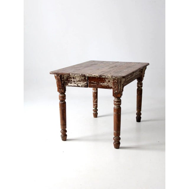 Antique Farmhouse Wooden Table For Sale - Image 12 of 13