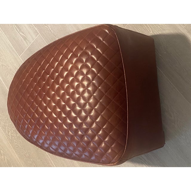 English Timothy Oulton Saddle Footstool For Sale - Image 3 of 5