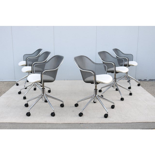 Italian Modern Antonio Citterio for B&b Italia Iuta White Swivel Desk Task Chair For Sale - Image 9 of 18