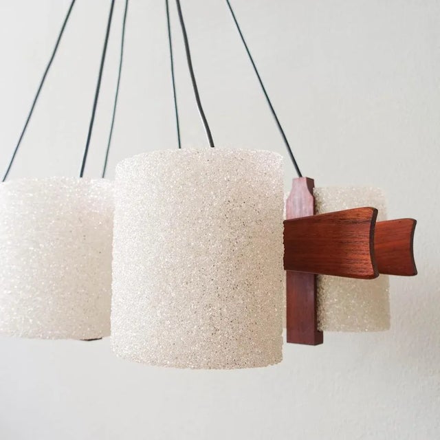 Scandinavian Hanging Lamp in Teak and Granite, 1960s For Sale - Image 13 of 17