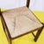 Vintage Brown Wooden Chair with Woven Straw Seat