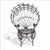 Vintage Wrought Iron Peacock Armchair For Sale - Image 13 of 15