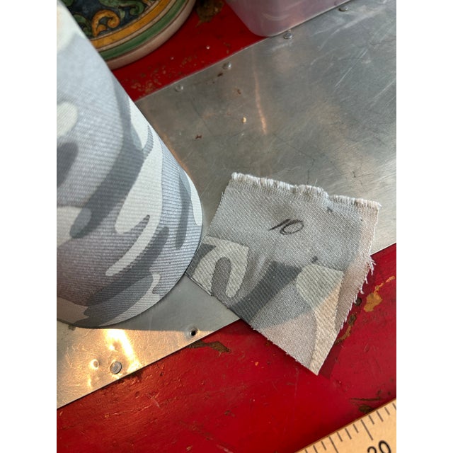 Transitional Fortuny Camo Chandelier Shade For Sale - Image 3 of 5