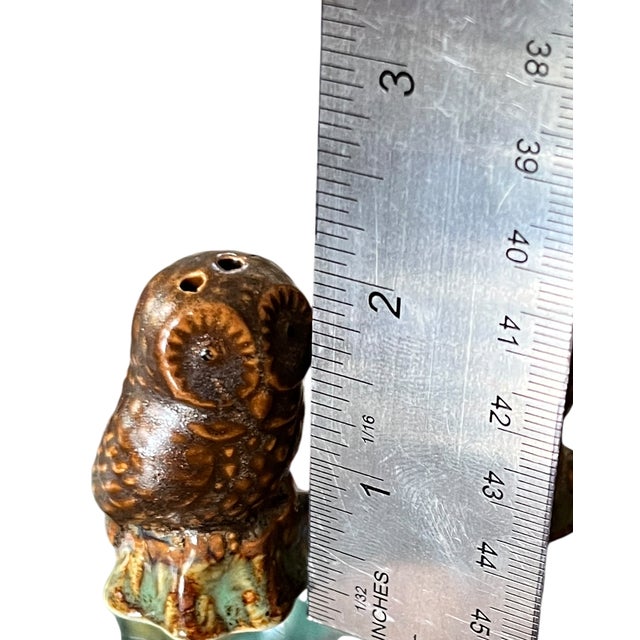 Vintage Ceramic Owl and Squirrel Salt & Pepper Shakers, Set of 4 For Sale - Image 15 of 16