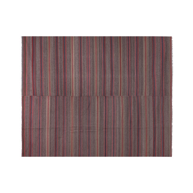 Decorative Oversized Turkish Kilim Rug 9' X 10'9'' 108" x 131" / 275 x 333 Cm Hand woven with high quality pure wool...