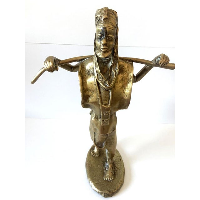 Antique & Elegant Sculpture, Statuette, Figurine, Subject\.\. Ethnic African Art, West Africa. Authentic Handcrafted Cast...