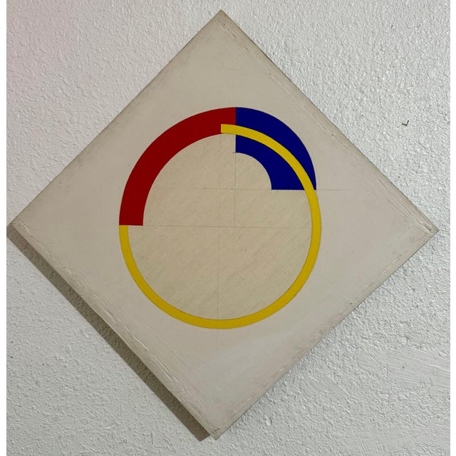 Red John Pearson, Op Art Hard Edged Abstract Geometric Mod Painting John Pearson, 1985 For Sale - Image 8 of 15