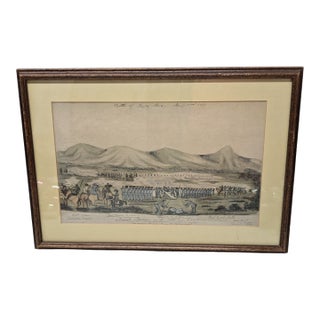 1930s Naval Sketches of the War in California Lithograph No 1 William Meyers Framed For Sale