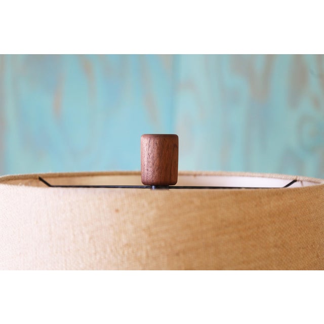 Wood 1960s Jane and Gordon Martz Floor Lamp With Tile Table Mid Century Modern For Sale - Image 7 of 18