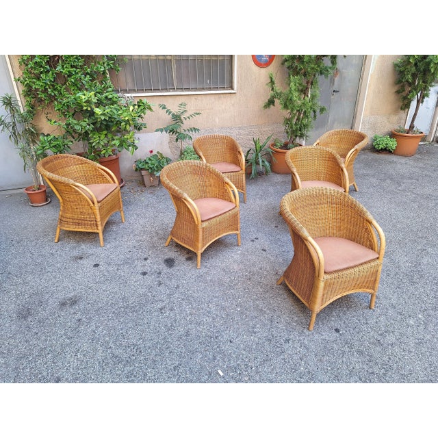 Vintage Outdoor Armchair in Rattan and Bamboo, 1960s For Sale - Image 11 of 18