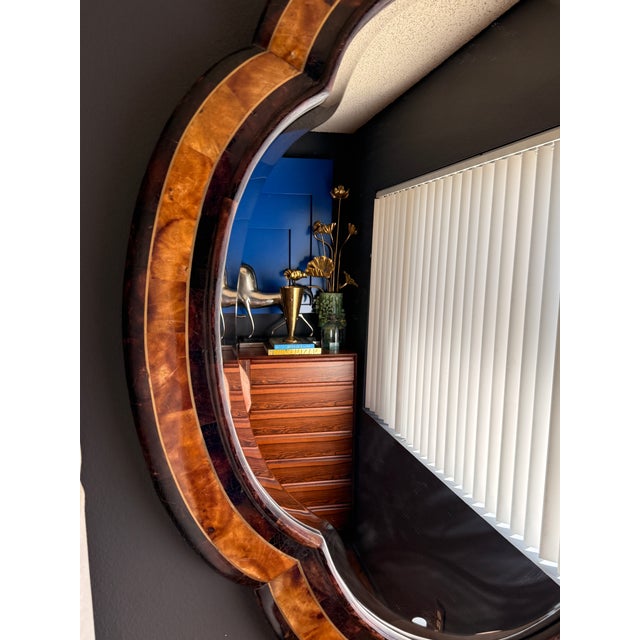 1980s Tessellated Horn Scalloped Mirror For Sale - Image 9 of 12