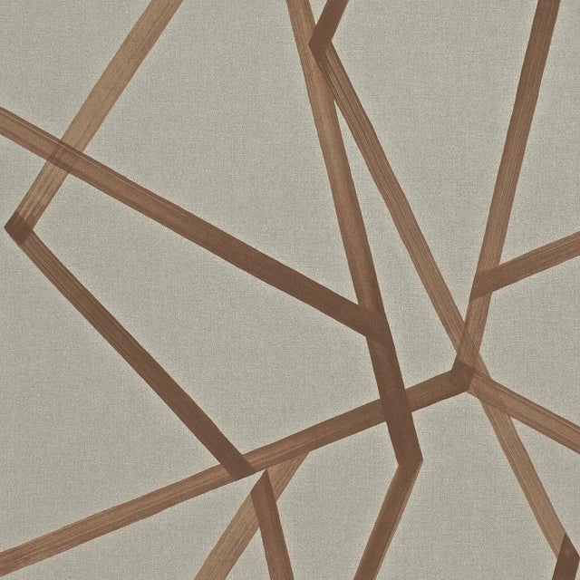 Harlequin Sumi Wallpaper in Hessian/Copper - a Sample For Sale
