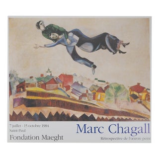 Above the City Poster after Chagall For Sale