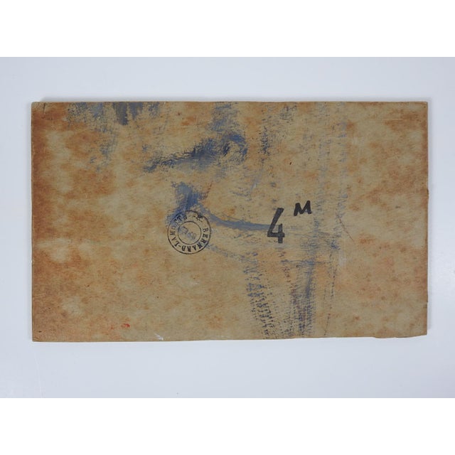 Textile Early 20th Century Plein Air French River Landscape Painting For Sale - Image 7 of 7