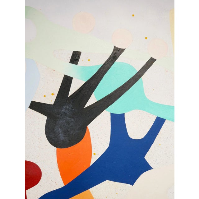 2021 "Mingle" Colorful Contemporary Abstract Geometric Grid Painting by Peter Healy For Sale In Houston - Image 6 of 9