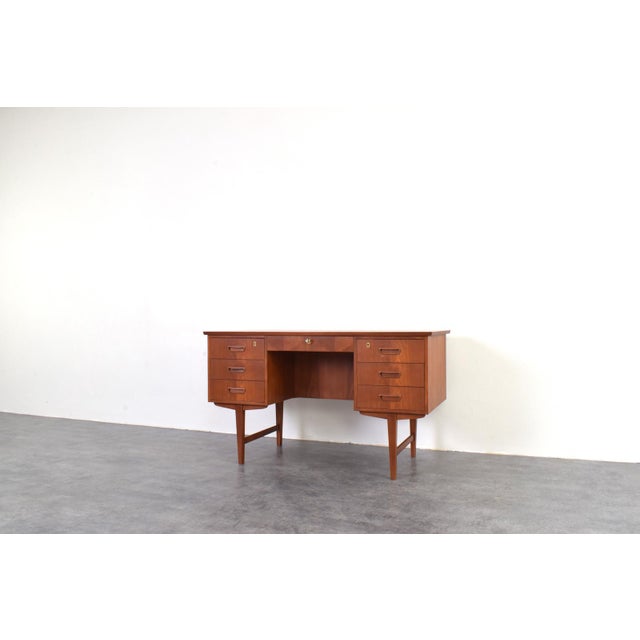 Mid-Century Modern Danish Executive Desk in Teak, 1960s For Sale - Image 12 of 18