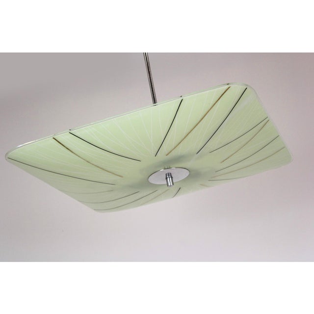 Mid-Century Modern Mid-Century Czech Glass Pendant Lamps with Geometric and Colorful Decor, 1970s, Set of 6 For Sale - Image 3 of 18