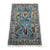 Blue Floral Wool Rug With Botanical Border, 3'3" X 4'9" For Sale