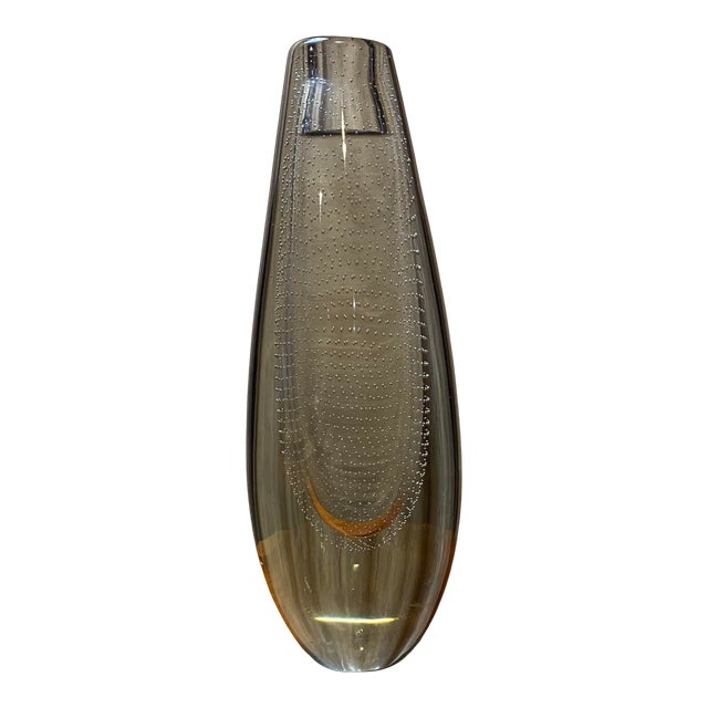 1920s Gunnel Nyman for Nuutajarvi Notsjo Control Bubble Vase • Signed For Sale