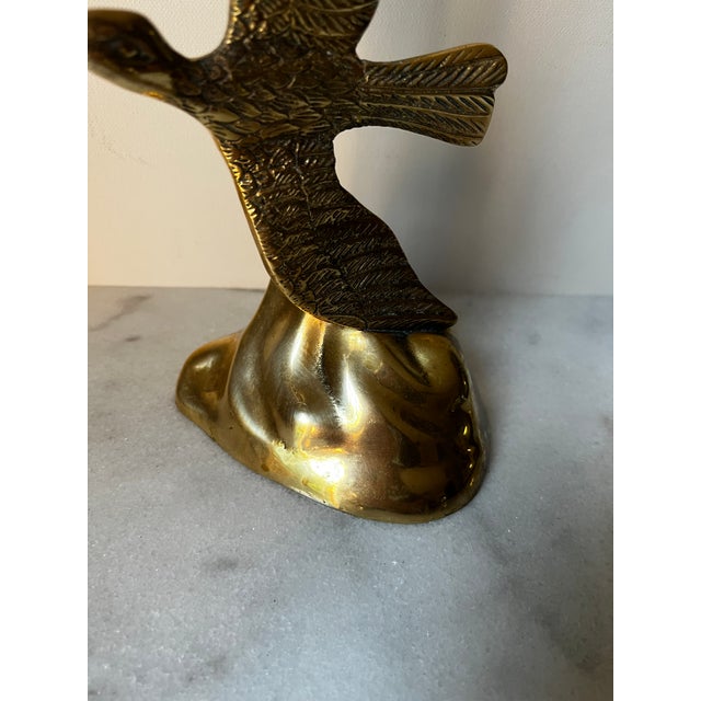 Mid Century Modern Brass Birds Seagull Sculpture For Sale - Image 4 of 12