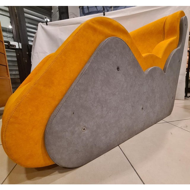 Textile Relax Lounge Chair in Imitation Leather, 1990s For Sale - Image 7 of 15