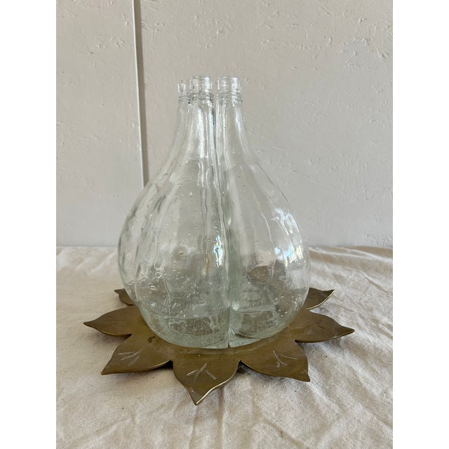 Vintage Midcentury Pear Shaped Multipurpose Decanter Set For Sale - Image 4 of 11