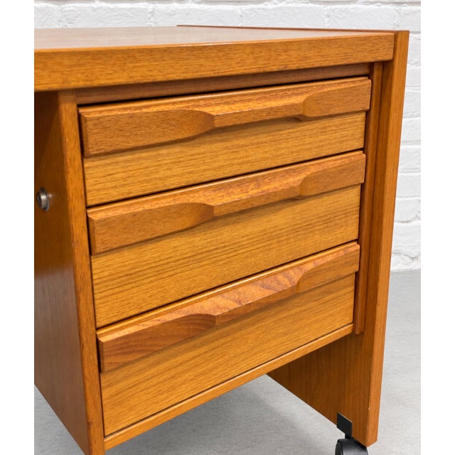 Mid Century Modern Danish Teak Desk by Denka, C. 1960’s For Sale - Image 13 of 14
