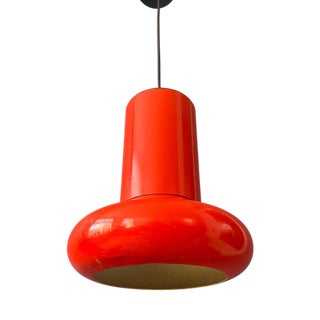 Vintage Space Age Red Cone Pendant Lamp For Sale