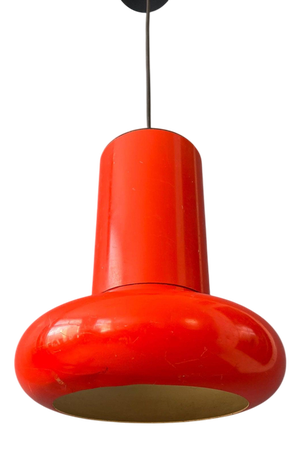 Vintage Space Age Red Cone Pendant Lamp
