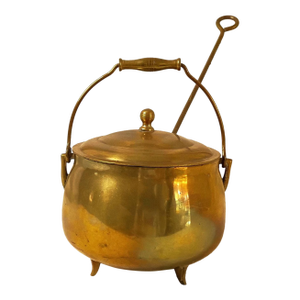 Brass Smudge Pot Cauldron and Pumice Stone Wand Torch Fireplace Accessories Wood Burning Stove Woodstove Tools Hearth Fire Place Starter Decor