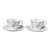 1940s Shelley Bridal Rose Teacups and Saucers Set- 4 Pieces For Sale