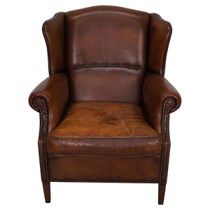 Vintage Dutch Cognac Leather Club Chair