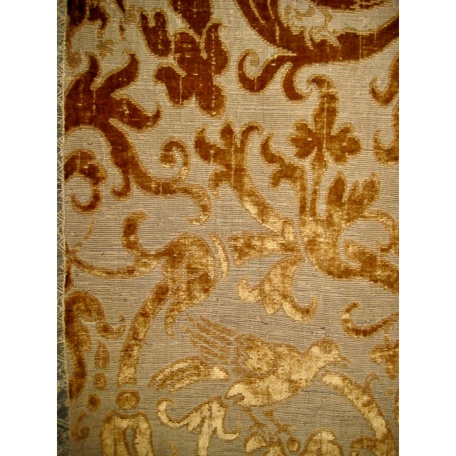 17th Century 17th Century Italian Silk Cut Velvet on Silver Thread Grotesque Tapestry For Sale - Image 5 of 11