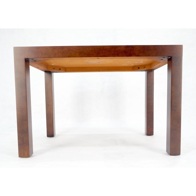 Wood Directional c1970s Mid Century Modern Side End 20x30 Rectangle Burl End Table For Sale - Image 7 of 12