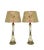 Louis XVI Style Brass and Marble/Onyx Table Lamps, 1940s, Set of 2 For Sale