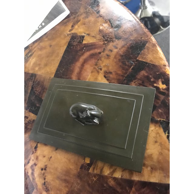 Metal Danish Art Deco Lidded Decorative Collectible Box Disko Metal by Just Andersen D30 c.1926-1930 For Sale - Image 7 of 7