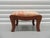 Vintage Rectangular Upholstered Footstool. Stripe floral chintz upholstery. Size: 14.5"W x 9"W x 9"H