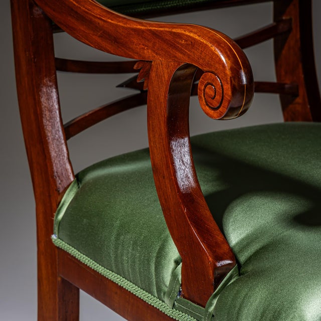 Brown Antique Biedermeier Armchair, 1830s For Sale - Image 8 of 11